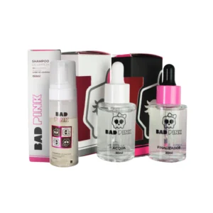 Kit De Retenção Espuma + Acqua Primer + Finalizador Bad Pink