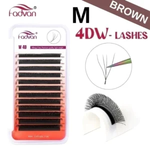 Cílios 4DW Fadvan Marrom Curvatura M (Mix 8-14)